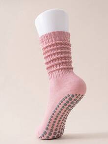 1/2/3/4 Pairs Women Non-Slip Pilates Yoga Socks, Anti-Slip Socks, Shock-Absorbing Sports Socks, Professional Fitness Pilates Non-Slip Long Socks For Leggings, Dance Sports Adult Floor Socks. All Season, Valentine's Day Gift, Gift For Girlfriend/Mom - Multicolor - View 25