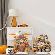 Decor For Home Diamonds Art Kit Decorations , 4 Pack Fall Tables Diamonds Painting Kit For Adult Tabletop Gift DIY 5D Diamonds Dots, Special Crystal Diamond ﻿Halloween Than1ks 1giving Day 7.8x7.8 Inch - DP01793 - 查看 6