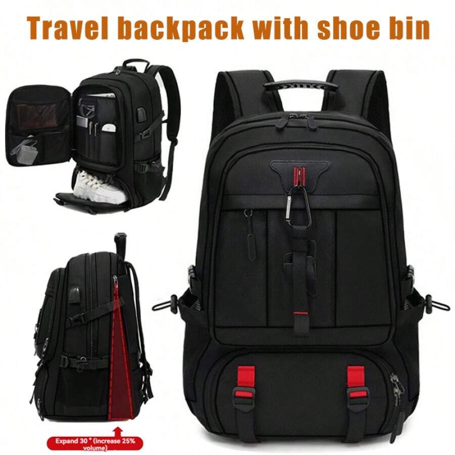 可扩展多功能大容量户外旅行背包 - 彩色 - 查看 1