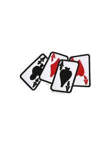 1/4pcs Poker Iron On Patches Playing Card Embroidered Applique Heart Dice Gaming Cards Craps Gambling Lady Luck Las Vegas Patches For Clothes DIY Jackets Shirts Hats Backpacks Jeans - Multicolor - View 11
