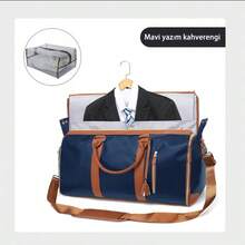 二合一可转换式衣物袋和行李收纳袋，男女通用旅行包，带鞋仓 - 彩色 - 查看 13