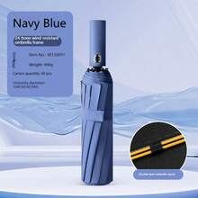 1pc Lightweight Automatic Travel Umbrella, Windproof Rainproof UV Protection Sunshade Umbrella, Foldable Dual-Use Umbrella