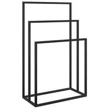 vidaXL Porte-serviettes sur pied Noir 48x24x79 cm Fer - Noir - Voir 1