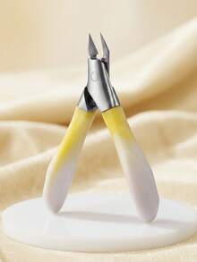 Upgraded Stainless Steel Ingrown Toenail Nipper, Gradient Color Nail Clipper, Durable Slanted Tip Nail Scissors, Foot Care Tool (Random Gradient Color)