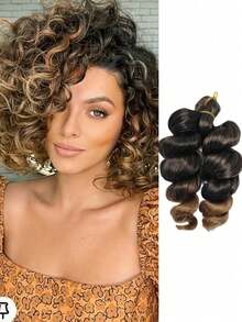 Goddess Bob Braiding French Loose Curl Crochet Hair 12 Inch Length 150g/Pc Short Boho Curly Box Braids Knotless Braids Crochet Hair Extensions - Multicolor - View 36