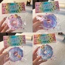 1个随机超柔软甜甜圈蛋糕造型捏捏乐减压玩具，精致甜点仿真造型，缓解焦虑，可爱柔软，可作办公桌、家居和手机休闲装饰