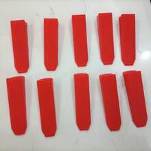 Sistema de nivelamento de azulejos com 100 peças/pacote, base branca, espaçadores de 1,5 cm, 2 cm e 2,5 cm, clipes de plástico vermelho de 7,5 cm, feitos de novo material PP, não danificam os azulejos.