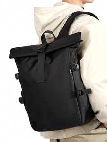 Large Capacity Minimalist Japanese Style Backpack, College Student Backpack, Travel Backpack, Stationery & School Supplies Bag, Back To School Essential School Bag Bookbag