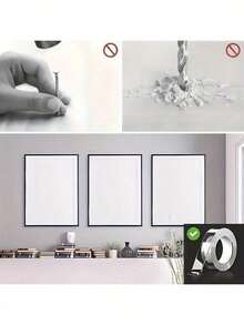 1 Set 1/2/3/5m Super Strong Double-Sided Transparent Tape, Waterproof Reusable Clear Double-Sided Adhesive Tape Suitable For Kitchen And Bathroom Items - Multicolor - View 8