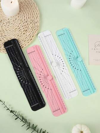 1 st bärbar A4-pappersskärare, glidande trimmer med skala i två riktningar, lämplig för gör-det-själv-foton, scrapbooking, kopieringspapper, kontorsmaterial, flera färger tillgängliga, pappersskärare för hem/skola/kontor