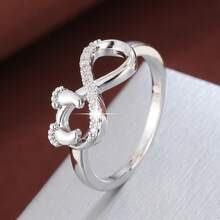 1pc Creative Foot-Shaped Design Cubic Zirconia Embellished Fashion Ring For Women