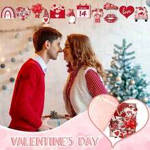 12pcs Random Styles Valentine's Day Decoration Tree Heart Party Lover Lover Decoration Tree Valentine's Day Mood Couple Lover Ornaments Love - 彩色 - 查看 2