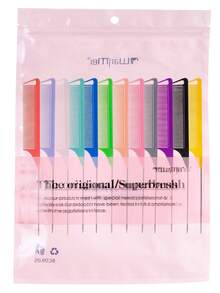 WANMEI 1/7pcs Professional Tail Comb Set, Including Tail Comb, Parting Comb, Stainless Steel Tail Comb, Anti-Static Hair Comb, Braiding Comb, Fine-Tooth Tail Comb, Highlighting Comb, Multi-Functional, Suitable For Normal Hair, Candy Color Series, Ideal For Bridal, Barbershop, Salon And Home Use. - Multicolor - View 28