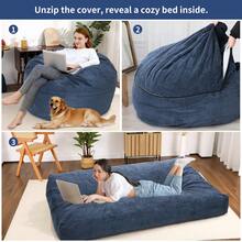 Huisuilinss Sofa Bed Mattress - Full Navy blue - 查看 2