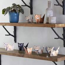 Set DIY Kucing Kertas 50pcs, Model Anjing, Kucing, dan Dinosaurus Kertas 3D yang Menyenangkan, Set Kerajinan Kertas Dekoratif - Origami Seru, Model Kucing dan Anjing Kertas 3D yang Menarik, Aktivitas Kerajinan Tangan Kreatif, Lipat Bentuk Kucing Kertas Anda Sendiri - Cocok untuk Pemula, Kerajinan Kucing 3D yang Mudah Dirakit - Sempurna untuk Ulang Tahun dan Natal, Nikmati Keseruan Kerajinan Tangan - Dekorasi Meja dan Hadiah untuk Pecinta Kucing, Hobi Kreatif, Dekorasi Buatan Tangan, Seni Kertas Dekoratif - MultiWarna - View 4