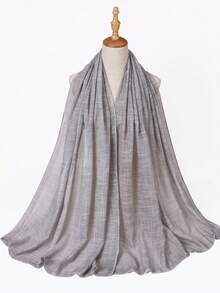Elegant New Textured Breathable Fashion Luxurious Heavy Rhinestone Glitter Shimmer Hijab Scarf - Multicolor - View 7