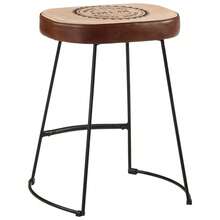 Sgabelli da bar vidaXL, 2 pezzi, marrone scuro, 40x29,5x53 cm - Castano - Visualizzare 5