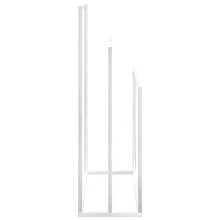 vidaXL Porte-serviette sur pied branco 48x24x79 cm Fer - Branco - Ver 5
