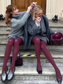 2 件装复古红色天鹅绒紧身裤，塑身紧身无脚打底裤，适合日常穿着，性感又休闲