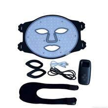 LED Neck Silicone Mask, Red Light Therapy, Photon Flexible Facial Beauty Mask, Skin Care - Black - View 6