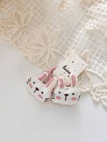 2pcs/Set Cartoon Mushroom Hair Scrunchies, Spring Pink Embroidered Cartoon Hair Clips Headbands Mushroom Hair Ties, Sweet & Cute For Girls - Multicolor - View 9