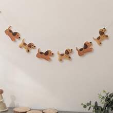 Cờ kéo hình chó cưng, phụ kiện trang trí tiệc sinh nhật, thích hợp cho các giống chó Pomeranian, Corgi, Beagle, Poodle, Golden Retriever, Labrador, Bulldog. - Nhiều màu - Xem 9