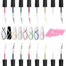 Ftmy Newest Gel Nail Polish 1PCS 5ml With Fine Brush Suitable For LED Lamp Curing Tear Resistant Smooth And Shiny Striper Gel Perfect For Home Parties - 08 - Xem 7