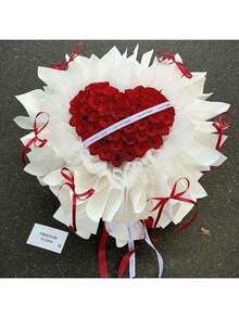 Paquete de 9 piezas Molde con forma de corazón para arreglar flores, molde de rosa, Kit para crear ramos, regalo de cumpleaños, material de empaque para ramos de rosas del Día de San Valentín - 6 corazones - Ver 6