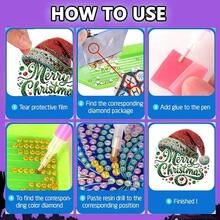 Fairyland JinWenn Decor For Home Diamonds Art Kit Decorations, Christmas Hat Diamonds Painting Kit For Adult Tabletop Gift DIY 5D Diamonds Dots Special Crystal Diamond 7.8x7.8 Inch - DP02368 - 查看 8