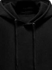 Winter Fashion RecommendationsWinter Fashion RecommendationsVersatile For Autumn Men's Black Hoodie With Red Snap Button Logo - Soft Pullover With Adjustable Drawstring Hood And Kangaroo Pocket - Gym, Streetwear, Casual Wear - Men's Machine Washable Long Sleeve Hoodie - Autumn/Winter Clothing, Sporty Classic Versatile - Black - View 5