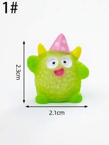 Bộ 6 tượng quái vật mắt to bằng nhựa, đồ trang trí 3D dễ thương hình mũ sinh nhật, phụ kiện tự làm cho tiểu cảnh terrarium, trang trí góc phòng ngủ, đồ trang trí bàn làm việc, vật dụng dễ thương trên bàn phòng khách, cá nhân hóa bàn học ký túc xá, điểm nhấn cho giá sách và bệ cửa sổ, đồ trang trí nhiều màu sắc nhỏ gọn và tinh tế đáng yêu. - Nhiều màu - Xem 5