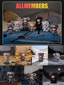 Caja ciega de llavero de peluche de la colección Hirono Road de POP MART, figura colgante de oso adorable con disfraz, juguete de peluche coleccionable, regalo (1 caja ciega) - Multicolor - Ver 2