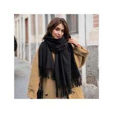 Cashmere Blend Winter Scarf For Women – Soft Thick Long Tassel Shawl, Warm Dual-Use Wrap, Fashion Cold Weather Accessory - 1 - View 6