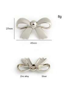 4个可拆卸编织蝴蝶金属装饰标签，适用于服装、皮革、腰带、心形DIY包袋配件