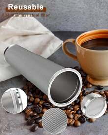 Cold Brew Coffee Filter For 32oz Wide Mouth Mason Jars, Fine Mesh, 304 Stainless Steel Strainer With Seal Ring, Reusable Cold Brew Filter For Iced Coffee Maker, Sun Tea And More - ColorB - View 3