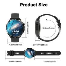 Đồng hồ thông minh màn hình tròn 1.5 inch, gọi/quay số không dây, thông báo nhiều ứng dụng, phù hợp cho cả nam và nữ, thông báo, phát nhạc, đồng hồ thể dục đa chức năng. - nhiều màu - Xem 3