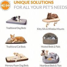 KandH PET PRODUCTS Cesta de Viaje para Bicicleta para Mascotas Color Gris Grande 12.5 x 16 x 13 Pulgadas - Grisconclase - Ver 6