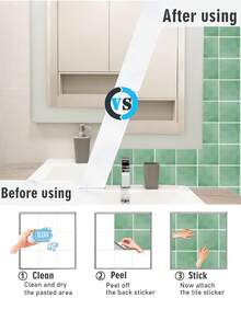 12片装，尺寸为7.87x7.87英寸/11.81x11.81英寸，简约莫兰迪配色家居装饰墙贴。灵感源自瓷砖的2D自粘墙贴。易撕易贴，可移除设计。防水耐磨。适用于客厅、卧室、厨房、餐厅和浴室墙面。装饰墙贴。 - 彩色 - 查看 6