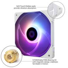 Ventilador delgado blanco TL-C12015W-S de 120 mm, iluminación ARGB de 5 V, control PWM, 1500 RPM, ventilador delgado Balance Performance - TL-C12015 - Ver 5