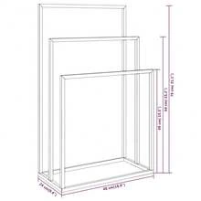 vidaXL Porte-serviette sur pied branco 48x24x79 cm Fer - Branco - Ver 8