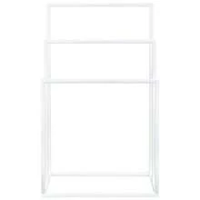 vidaXL Porte-serviette sur pied branco 48x24x79 cm Fer - Branco - Ver 4