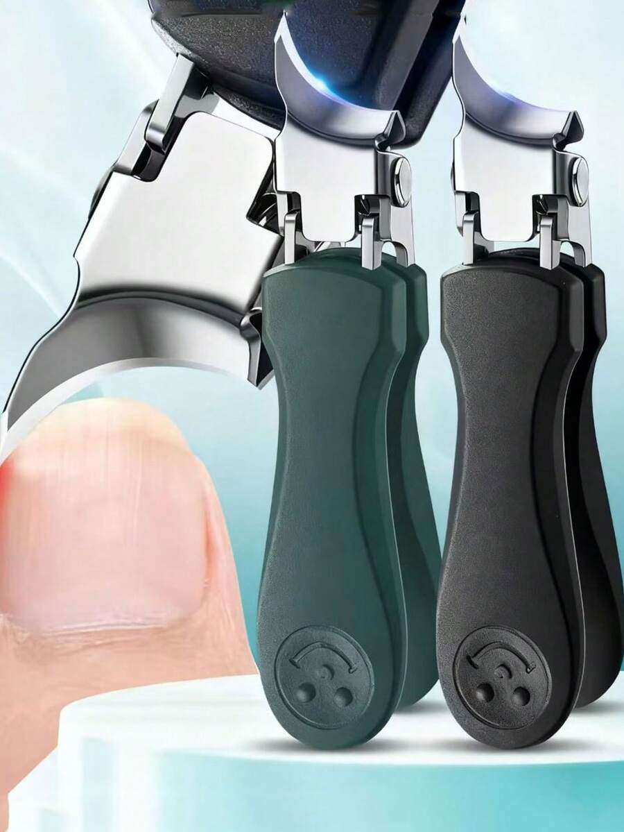 1pc Multi-Functional Bevel Nail Clippers, Large Opening Nail Clippers, Stainless Steel Anti-Splash Nail Clippers For Nail Grooves