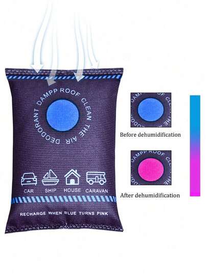 1pc Reusable Silicone Car Dehumidifier Bag - Ideal For Absorbing Moisture, Preventing Dampness, High Humidity And Condensation In Vehicles Or Homes, Home Dehumidifier,Spring Summer Picks,Brides Maid Gifts,Room,Bedroom Decor,Beach,Travel,For Men,For Women,Vacation,Cute Stuff