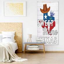 Sweet Home Texas Door Cover Banner Decoration Backdrop Porch Sign For Holiday Party Indoor Outdoor Decor One Size,OneSize,SweetHomeTexas - SweetHomeTexas - View 6