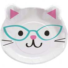 328704 - Platos de papel con forma de gatos (8 unidades),37326776 - Multicolor - Ver 1