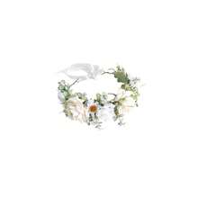 YAZILIND Boho White Flower Crown With Greenery – Handmade Artificial Floral Headband With Daisies And Roses For Wedding, Festival, Or Photoshoot,13-White - 13-白 - 查看 1