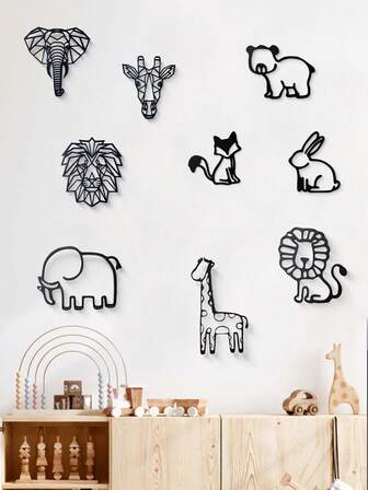 3pcs/Set Acrylic Creative Wall Decor Toys For Children's Room, Baby Room Wall Hanging Decorations