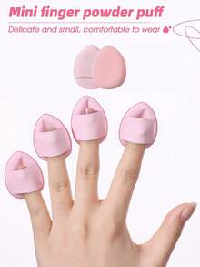 5/10Pcs Mini Finger Puff Foundation Small Air Cushion Powder Sponge Face Concealer BB Cream Cosmetic Applicator Makeup Tools