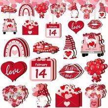 12pcs Random Styles Valentine's Day Decoration Tree Heart Party Lover Lover Decoration Tree Valentine's Day Mood Couple Lover Ornaments Love - 彩色 - 查看 5