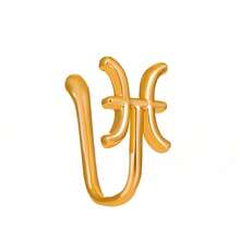 1pc Fashionable Minimalist Zodiac Decor Clip-On Fake Nose Ring, Suitable For Women Everyday Wear, Festival & Birthday Gift, No Piercing Required - Yellow Gold - View 16